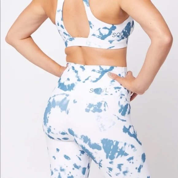 Soulcycle blue and white Tiedye Leggings - small - Picture 4 of 9